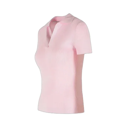Ribbed Wool Polo Shirt