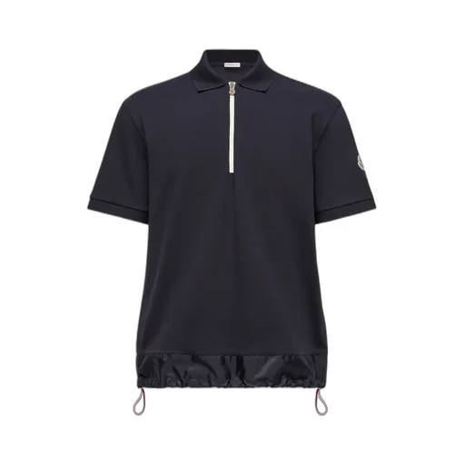 Moncler Quater-Zip Short-Sleeve Polo Shirt