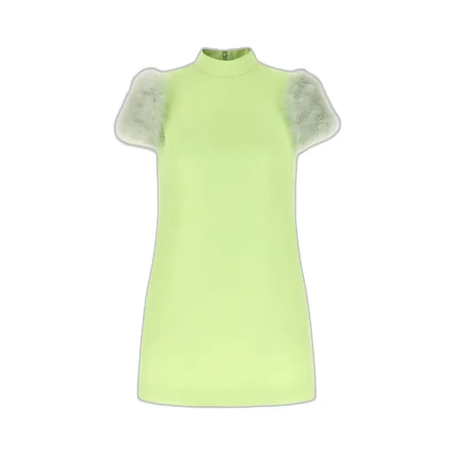 Valentino Crepe Couture Mock Neck Mini Dress