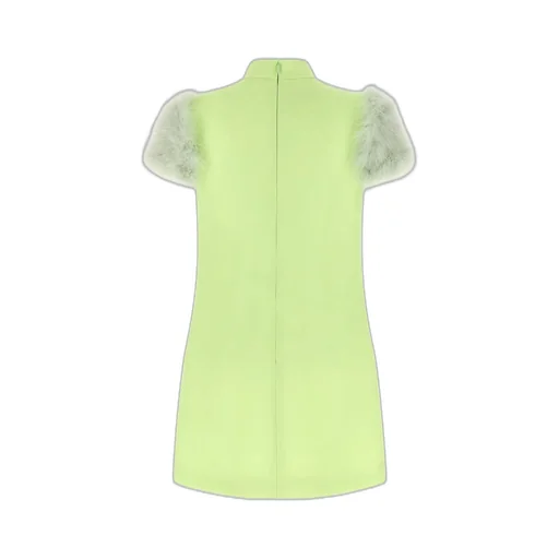 Valentino Crepe Couture Mock Neck Mini Dress