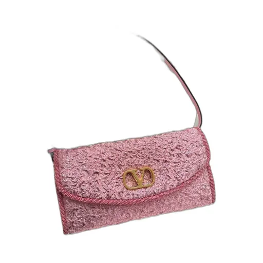 Valentino Garavani Devain Small Shoulder Bag In Cloqué Jacquard Fabric.