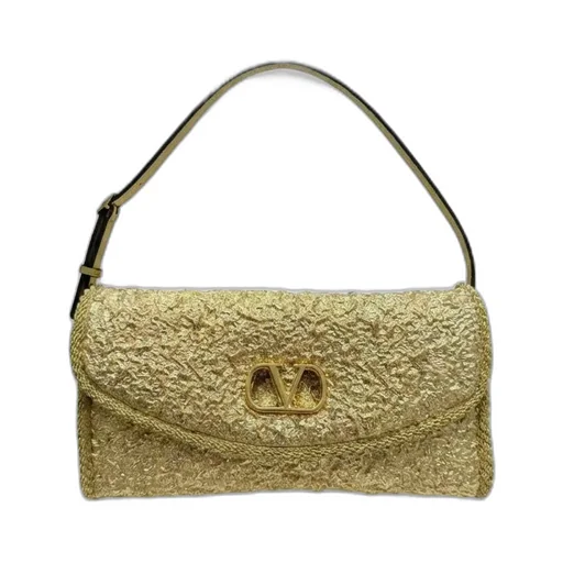 Valentino Garavani Devain Small Shoulder Bag In Cloqué Jacquard Fabric.