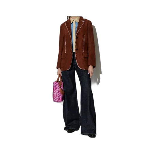 Marni Single Breasted Leather Blazer