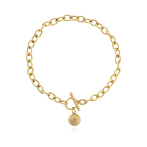 Chain-Link Ball-Pendant Necklace
