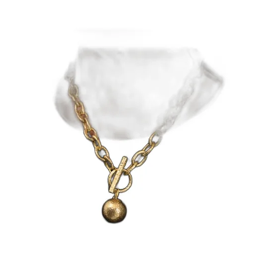 Chain-Link Ball-Pendant Necklace