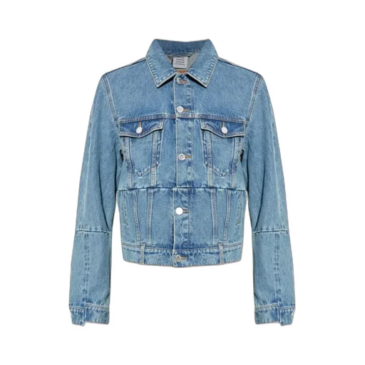 Vetements Collared Button-Up Denim Jacket