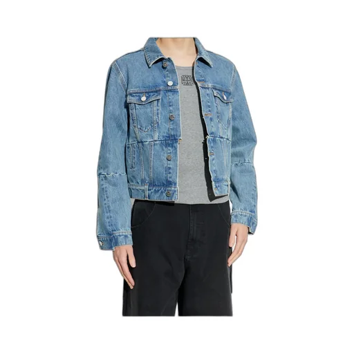 Vetements Collared Button-Up Denim Jacket