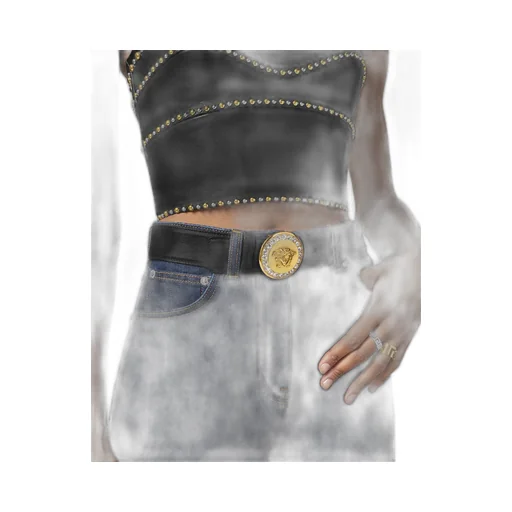 Versace La Medusa Embellished Belt