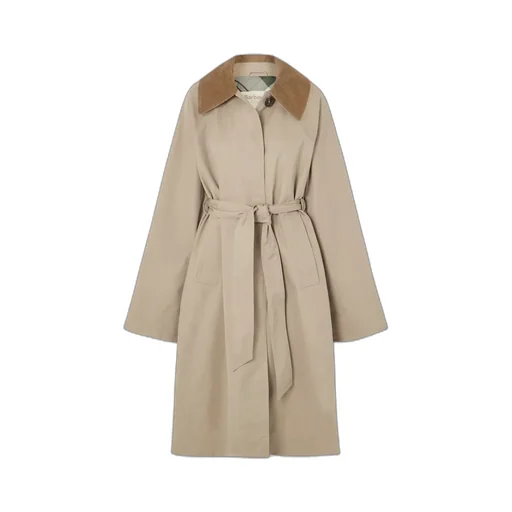 Cotton Blend Twill Trench Coat