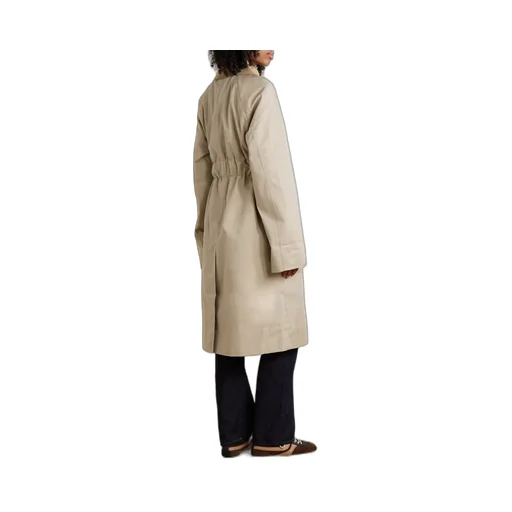 Cotton Blend Twill Trench Coat