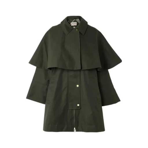 Fia Cape-Effect Cotton-Blend Twill Jacket