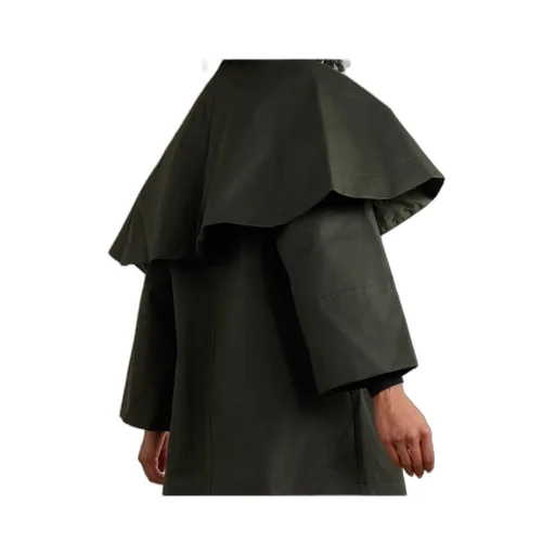 Fia Cape-Effect Cotton-Blend Twill Jacket