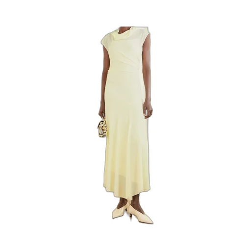 Tamara Asymmetric Draped Crepe-Jersey Maxi Dress