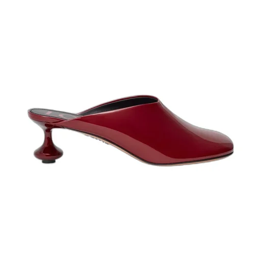Toy Mule In Soft Patent Lambskin