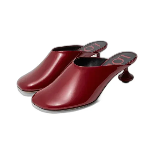Toy Mule In Soft Patent Lambskin