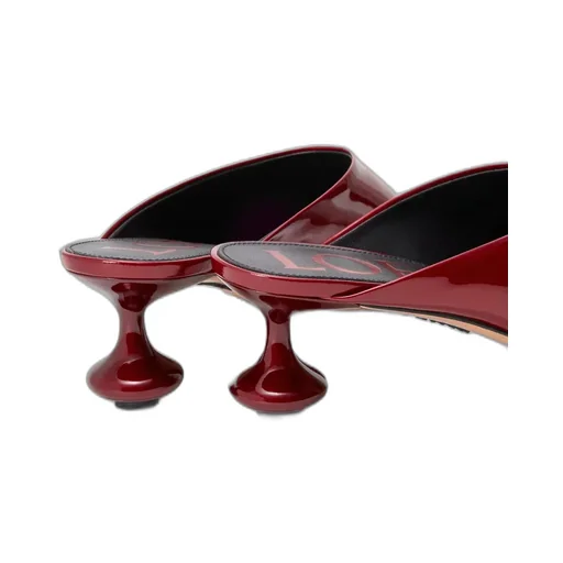 Toy Mule In Soft Patent Lambskin