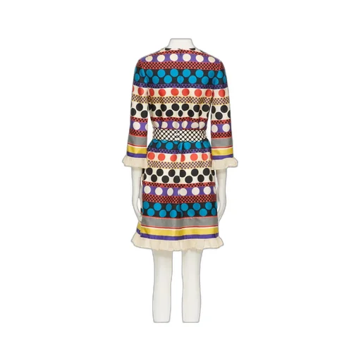 Lace-Up Print Dress