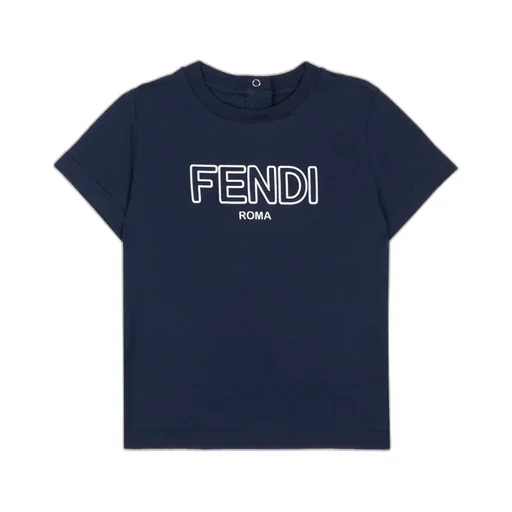 Fendi Kids Logo-Embossed Crewneck T-Shirt