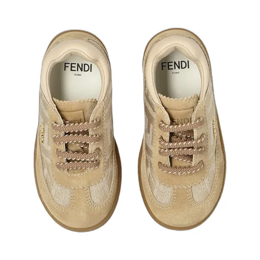Fendi Kids Logo Lettering Sports Shoes