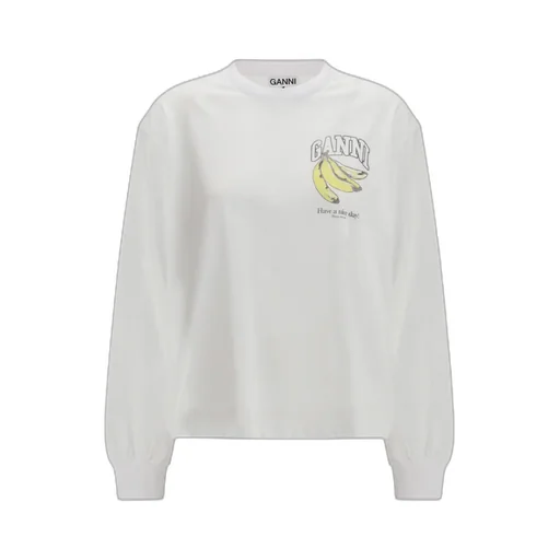 Ganni Cherries Printed Long-Sleeved T-Shirt