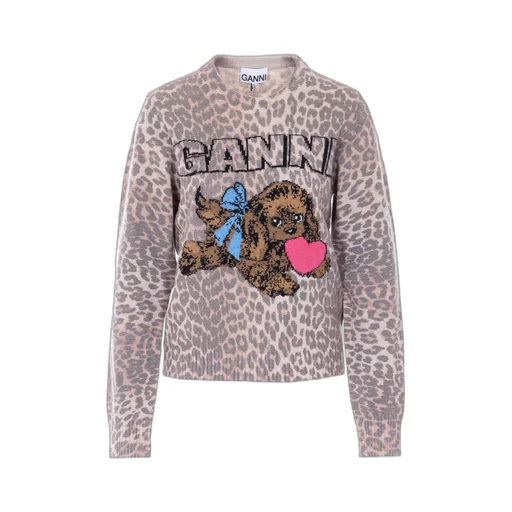 Ganni Leopard Patterned Puppy Jumper