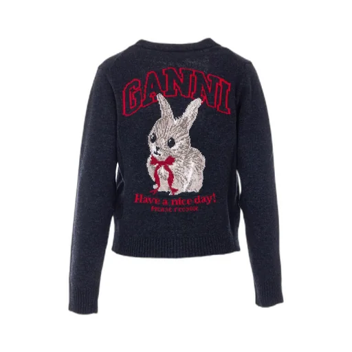 Ganni V-Neck Knitted Cardigan