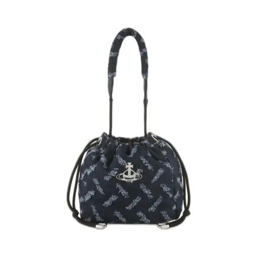 Logo Drawstring Bucket Bag