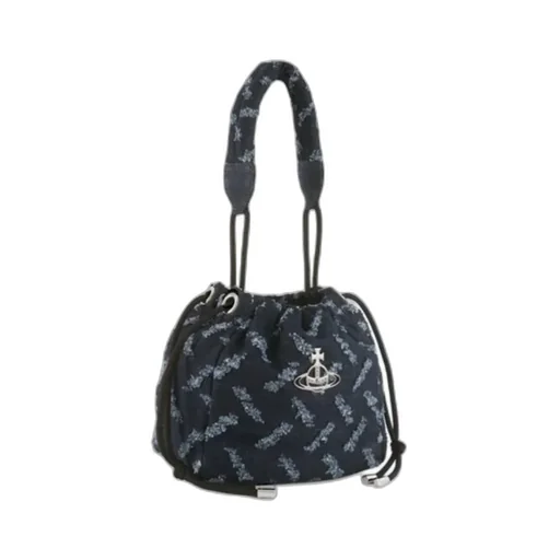 Logo Drawstring Bucket Bag