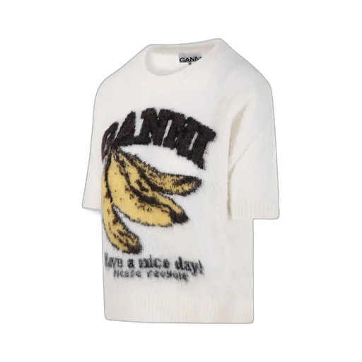 Ganni Graphic Knitted T-Shirt