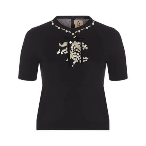 Short-Sleeved Knitted T-Shirt