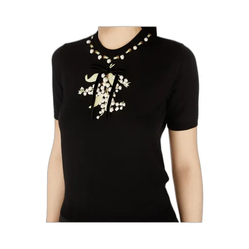 Short-Sleeved Knitted T-Shirt