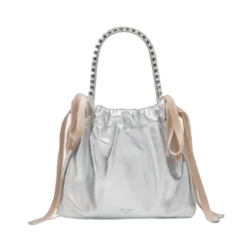 Mini Metallic Leather Top-Handle Bag