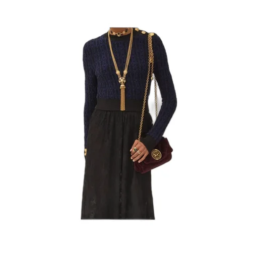 Boxy Mock-Neck Jumper In A Wool & Silk Knit