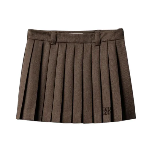 Pleated Brown Skirt