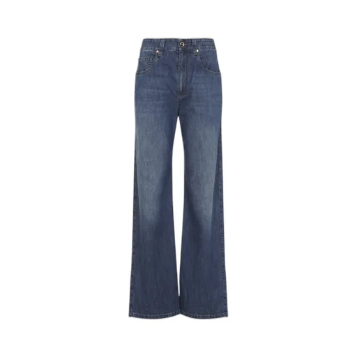 Brunello Cucinelli Logo Patch Boyfriend Jeans