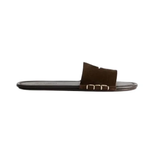 Loafer Mule Slides In Brown