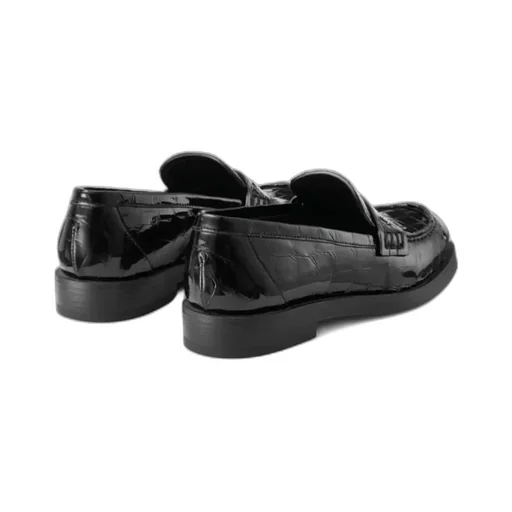 Ivy Crocodile-Embossed Loafers