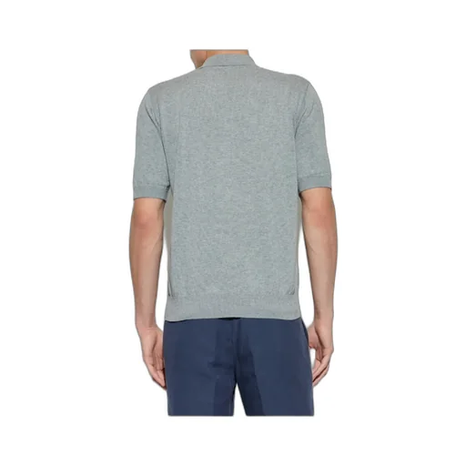 Eleventy Fine-Knit Short-Sleeved Polo Shirt