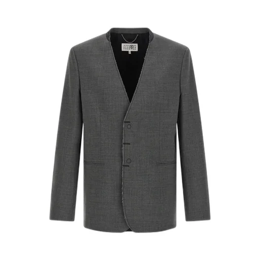 Mm6 Maison Margiela Long Sleeve V-Neck Blazer