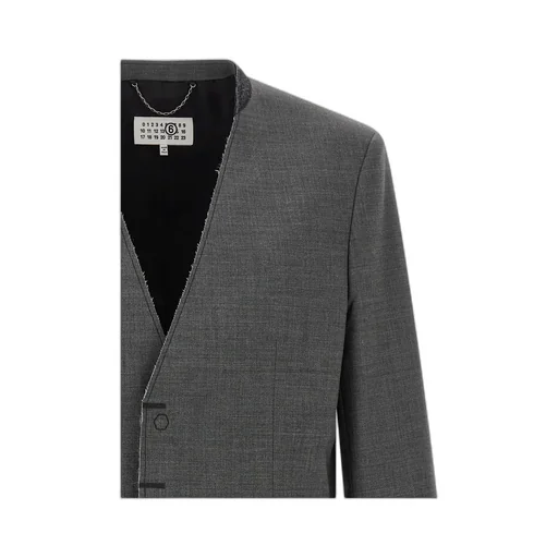 Mm6 Maison Margiela Long Sleeve V-Neck Blazer