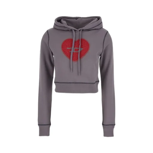 Diesel F-Slimmy-Hood Drawstring Cropped Hoodie