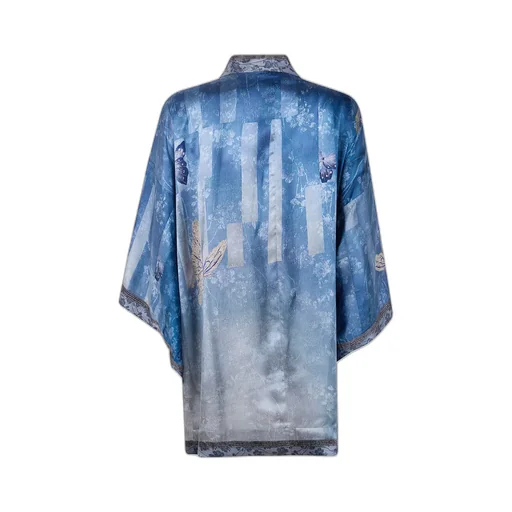 Floral-Print Kimono Jacket