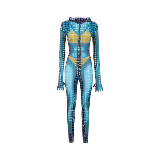 Jean Paul Gaultier Hooded Printed Jumpsuit