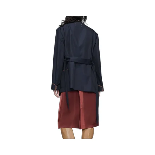 Maison Margiela Belted Piped Trim Blazer