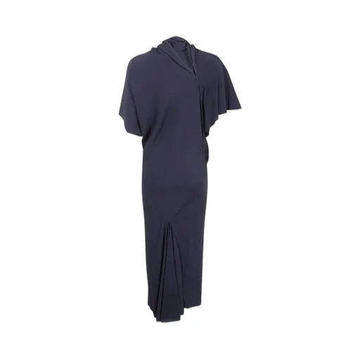 Rick Owens Asymmetric Neck Midi Dress
