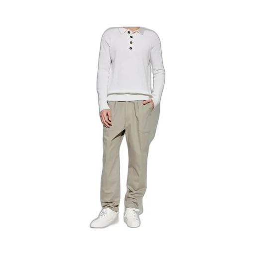 Eleventy Striped Straight-Leg Pants