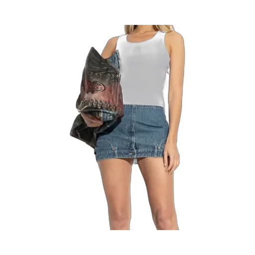 Vetements Logo Embellished Ribbed Tank Top