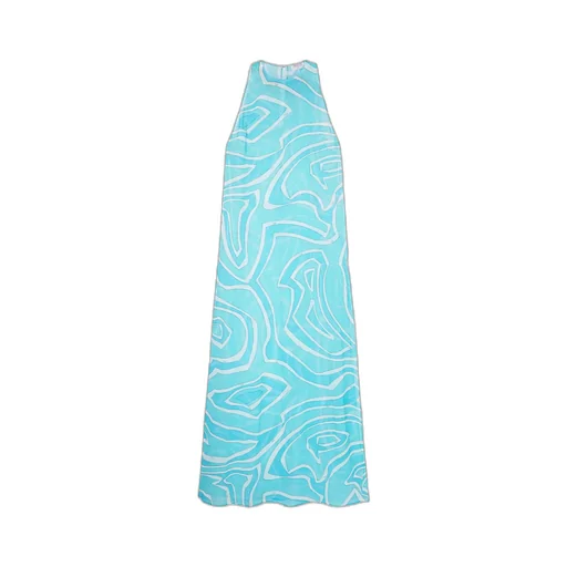 Labirinto-Print Long Dress