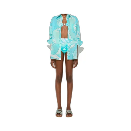 Orchidee-Print Cotton Shirt