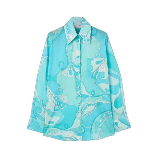 Orchidee-Print Cotton Shirt